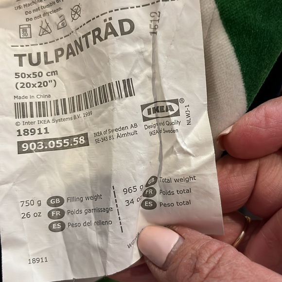 Pre-loved IKEA geometric pattern throw pillow - Picture 6 of 7